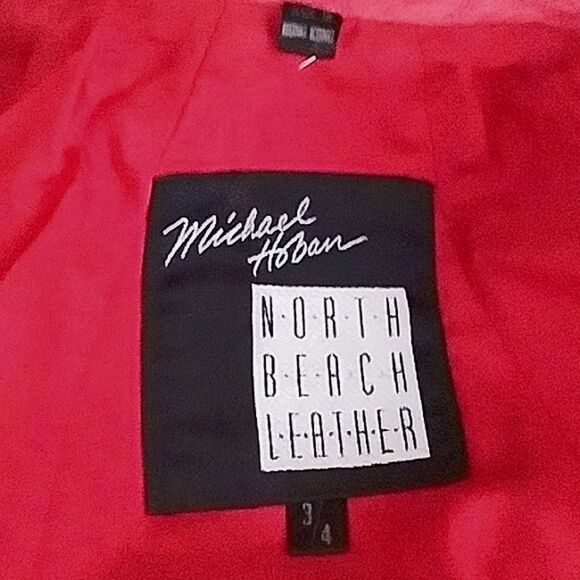 Michael Hoban North Beach Leather Red Motorcycle Jacket Vintage 80s 90s - Picture 16 of 16